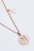 Rose Gold-Plated Sterling Silver Necklace with Lab-Created Diamond Centerpiece - Elegant Moissanite Statement Piece
