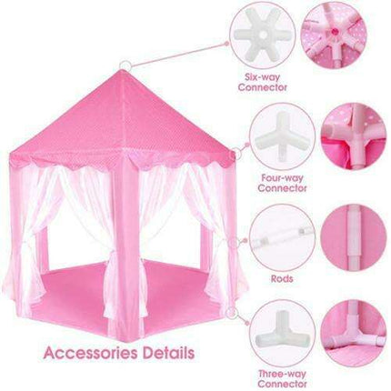 Magical LED Starry Princess Castle Play Tent for Kids