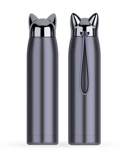 Stylish Fox Ear 320ml Insulated Stainless Steel Hydration Bottle