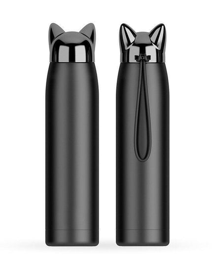Stylish Fox Ear 320ml Insulated Stainless Steel Hydration Bottle
