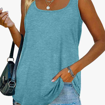 Stylish Curved Hem Square Neck Tank: Your Go-To Wardrobe Essential