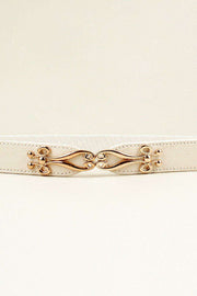 Elegant Versatile Elastic Belt with Stylish Alloy Buckle for Fashion-Forward Looks