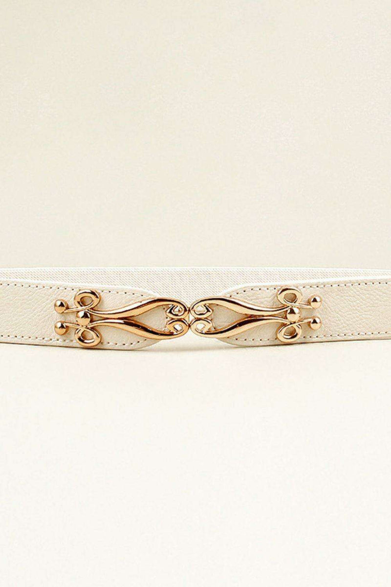 Elegant Versatile Elastic Belt with Stylish Alloy Buckle for Fashion-Forward Looks