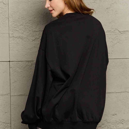 Cozy Affection Oversized Graphic Crewneck Sweater