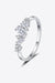 Opulent Moissanite Sterling Silver Ring - Exquisite Rhodium-Plated Jewellery
