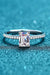 Luxurious Moissanite and Lab-Diamond Sterling Silver Ring with Zircon Accents