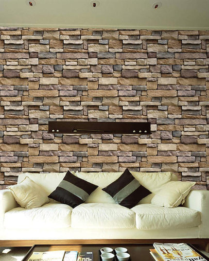Vintage Brick 3D Self-Adhesive Wallpaper Decal for Home Makeover