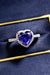 Heartfelt Romance Lab-Diamond Heart Ring with Sparkling Zircon Accents - A Timeless Love Token