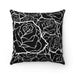 Maison d'Elite Black and White Roses Reversible Accent Pillow with Insert