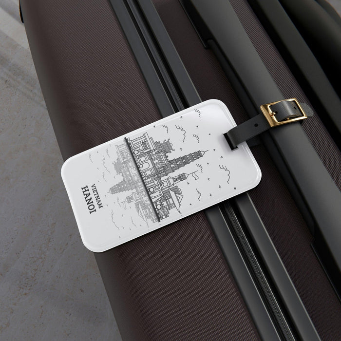 Vietnam Elite Luggage Tag: Sleek Acrylic Tag with Leather Strap