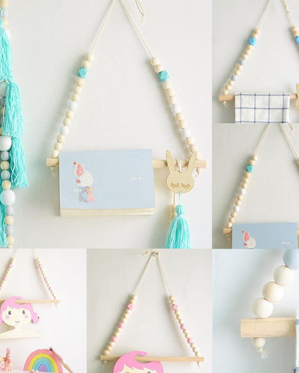 Enchanting Nordic Wooden Wall Hook for Playful Kids' Room Decor