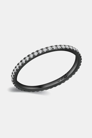 Black Gold Plated Zircon Ring-Trendsi-Black-5-Très Elite