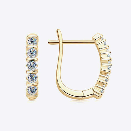 Elegant Moissanite Silver Stud Earrings in a Luxurious Gift Presentation Box