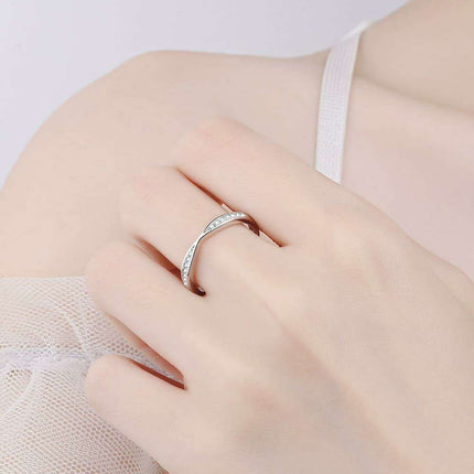 Timeless Elegance: Sterling Silver Lab-Created Diamond Ring for Effortless Chic