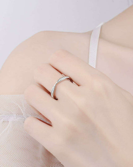 Timeless Elegance: Sterling Silver Lab-Created Diamond Ring for Effortless Chic