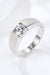 Elegant 1 Carat Lab-Grown Diamond Ring Set in Sterling Silver - Timeless Sophistication and Luxury