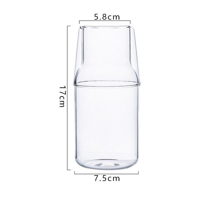 Glass Water Bottle Set - Perfect for Enjoying Hot or Cold Drinks on the Move