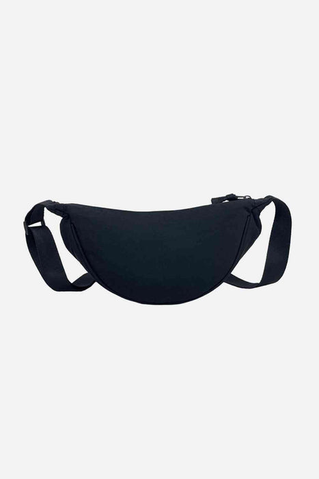 Nylon Solid Pattern Waist Pack with Compact Design
