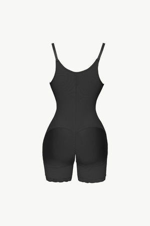 Full Size Side Zipper Under-Bust Shaping Bodysuit-Trendsi-Black-S-Très Elite