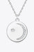 Radiant Moissanite Pendant Necklace with Platinum-Plated Sterling Silver Bouquet