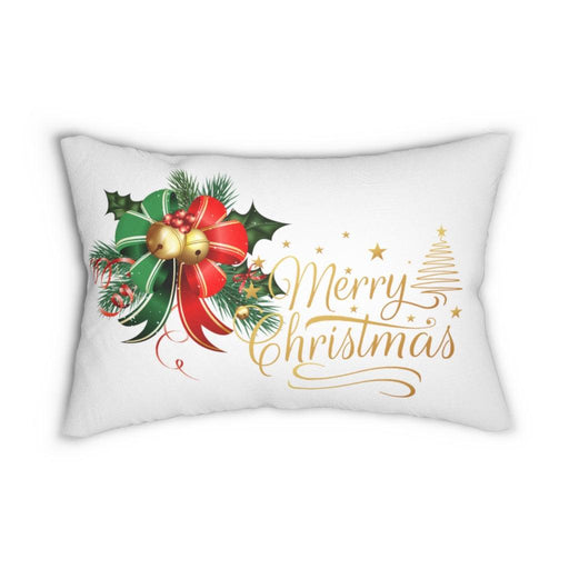 Winter Holiday Merry Christmas lumbar pillow with insert