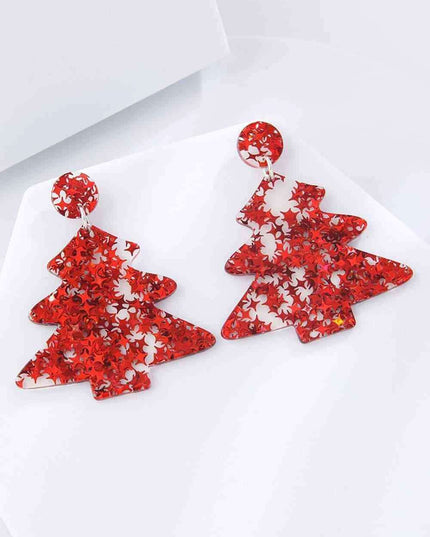Delightful Festive Acrylic Christmas Tree Earrings for a Joyful Celebration