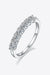 Moissanite Platinum-Plated Half-Eternity Ring-Trendsi-Silver-4.5-Très Elite