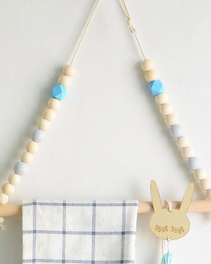 Enchanting Nordic Wooden Wall Hook for Playful Kids' Room Decor