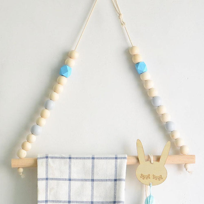 Enchanting Nordic Wooden Wall Hook for Playful Kids' Room Decor