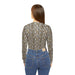 Elegant Women's Vintage Leopard Print V-neck Shirt - Chic, Adaptable, and Cozy