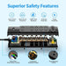 Smart Power Hub with 10 Outlets and 4 USB Ports - Surge Protection Technology