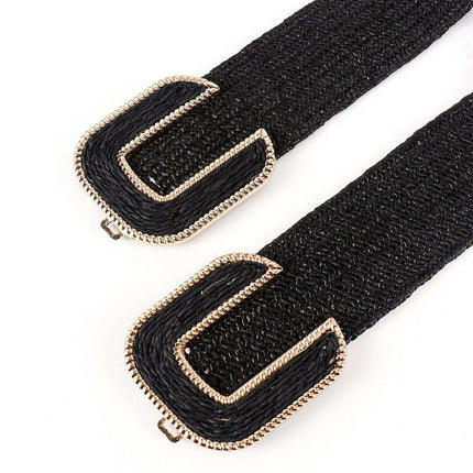 Chic Braided Waist Belt with Textured Design