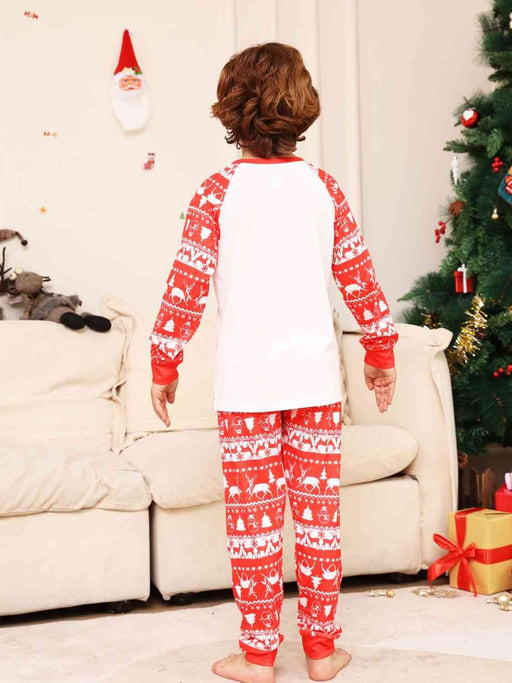 Cozy Christmas Lounge Set with Long Sleeve Top and Pants