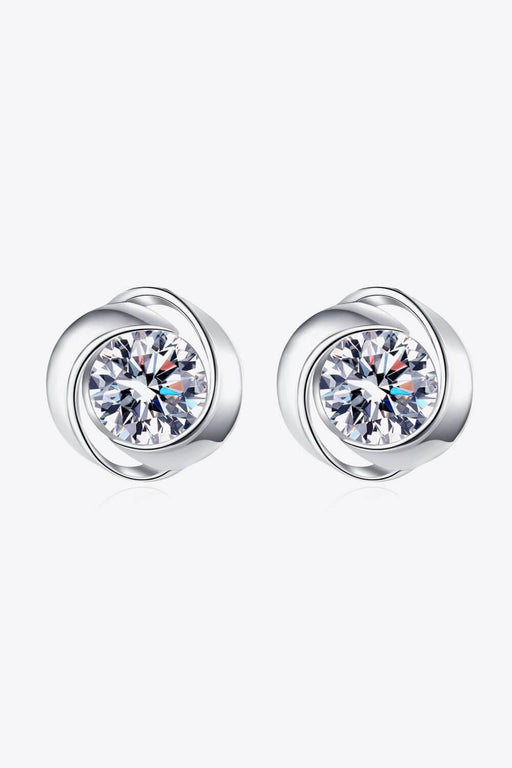 Chic Lab-Diamond Sterling Silver Stud Earrings