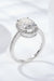 Elegant 4.5 Carat Lab-Diamond Halo Sterling Silver Ring Set with Matching Gift Box