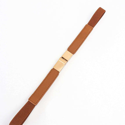 Elegant Adjustable PU Elastic Skinny Belt for Effortless Style