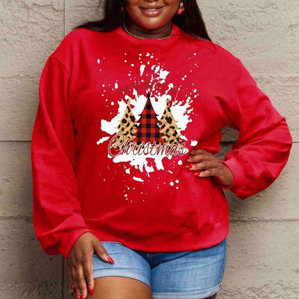 Festive Charm Love Graphic Sweater