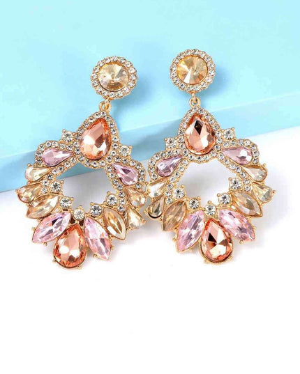 Elegant Glass Stone Drop Earrings for Timeless Style