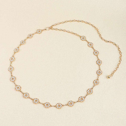 Radiant Rhinestone Adorned Belt for Effortless Style