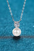 Elegant 925 Sterling Silver Necklace with Lustrous Freshwater Pearl and Sparkling Moissanite Accents