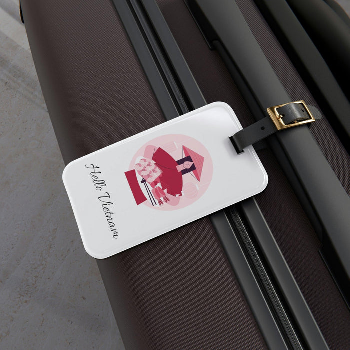 Acrylic Luggage Tag Set with Leather Strap - Premium Travel Companion