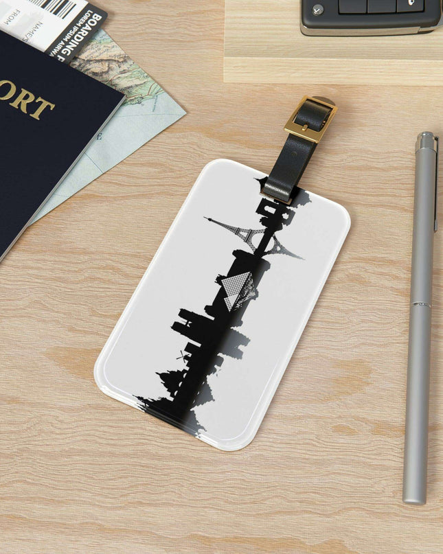 Sophisticated Parisian Acrylic Luggage Tag