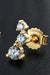 Elegant 18K Gold-Plated Moissanite Stud Earrings with Sterling Silver Accents