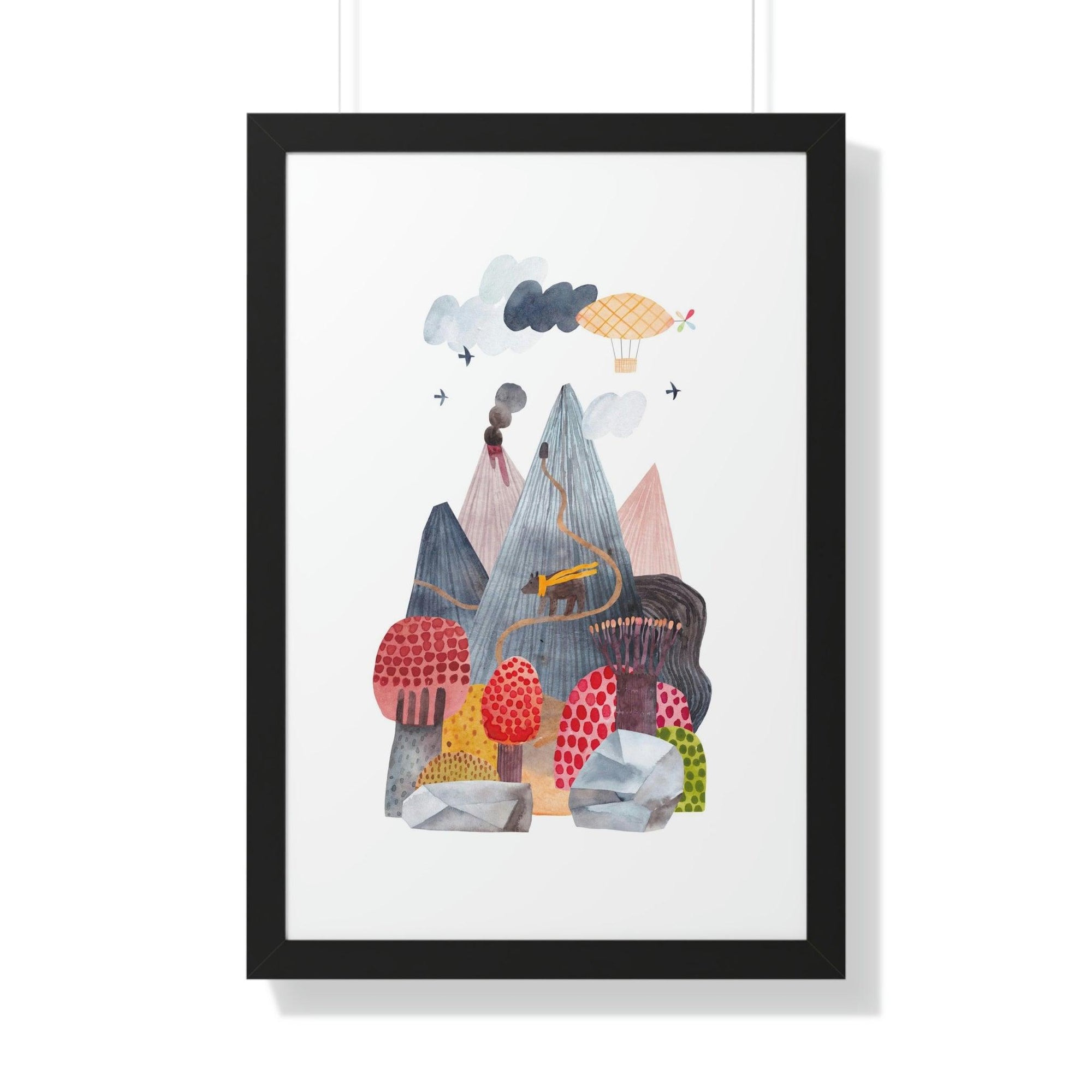 Nice to meet you Très Bébé Framed Vertical Poster-Home Accents›Wall Arts & Decors›Posters, Prints, & Visual Arts-Maison d'Elite-20" x 30"-Black-Très Elite