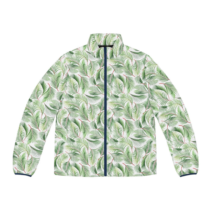 Modern Men's Leafy Green Puffer Jacket