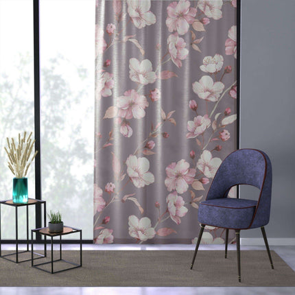 Customizable Elegant Floral Polyester Window Curtains for Sophisticated Home Decor