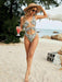 Leopard Print Lace-Up V-Neck Cutout One-Piece Beach Swimsuit