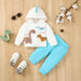 Cute Dino Graphic Hoodie and Jogger Set
