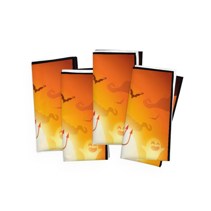 Chic Personalized Autumn Halloween Cocktail Napkin Set - Custom Elegance