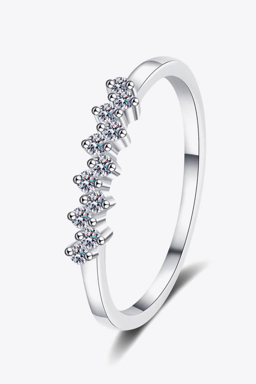 Radiant Moissanite Sparkle Ring - Sterling Silver Jewelry: Timeless Elegance and Glamour
